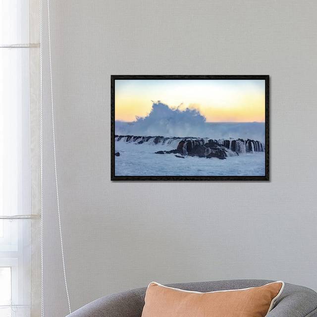 Wave Barrier by Sean Davey - Gallery-Wrapped Canvas Giclée on Canvas - Black Framed (66.04 cm H x 45.72 cm W)