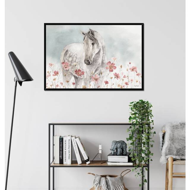 Wild Horses I by Lisa Audit - Wrapped Canvas Painting - Black Framed Paper Print (65cm H x 95cm W x 2.3cm D)
