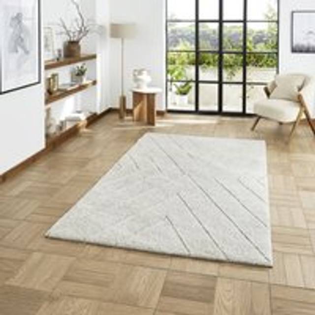 Think Rugs Ideal Shaggy Silver Rectangle 160 x 230cm Polypropylene Berber 80362, Brown