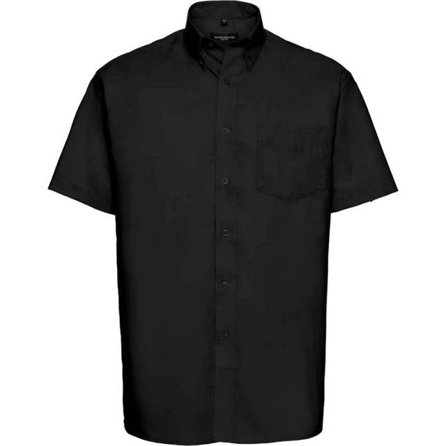 (15in, Black) Russell Collection Mens Oxford Formal Shirt