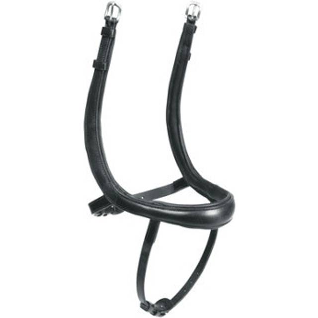 (Pony, Black) Velociti Ergonomic Leather Curved Horse Flash Noseband
