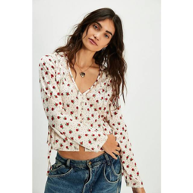 Free People Field Of Roses Top