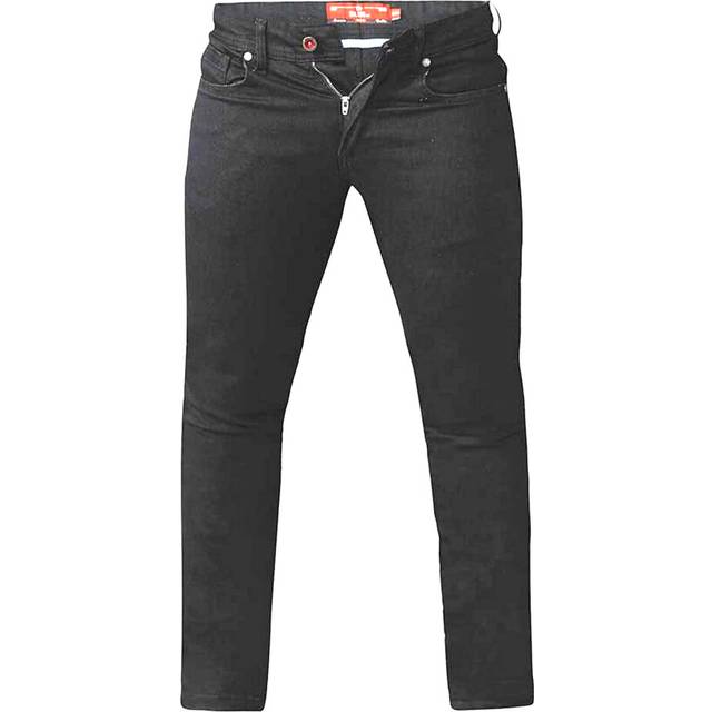 (42R, Black) Duke Mens Claude King Size Tapered Fit Stretch Jeans