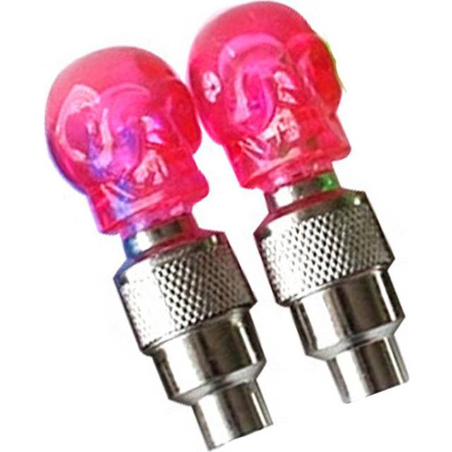 (a-B Red) 2pcs Bike Spoke Light Bicycle LED Taillight MTB Wheel Tire Nozzle Valve Caps Lamp Cycling Warning Head Rear Lights Accessories