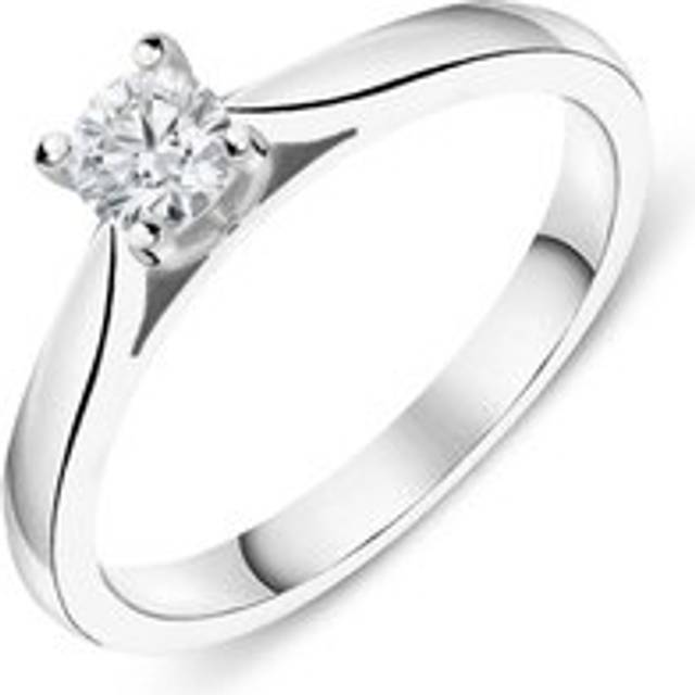 Platinum 0.20ct Diamond Brilliant Cut Solitaire Ring