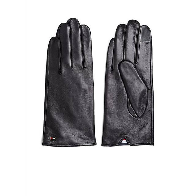 Tommy Hilfiger Læderhandsker Essential Flag Leather Gloves Sort