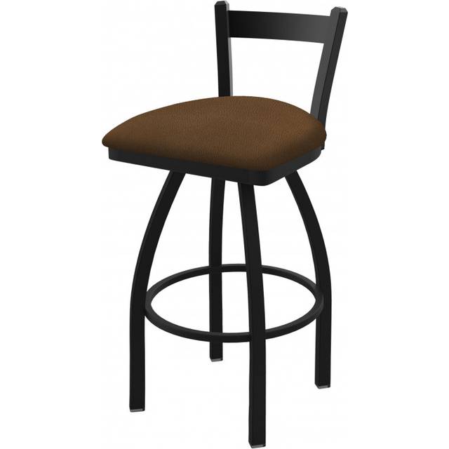 "821 Catalina 30"""" Low Back Swivel Bar Stool with Black Wrinkle Finish and Rein Thatch Seat"