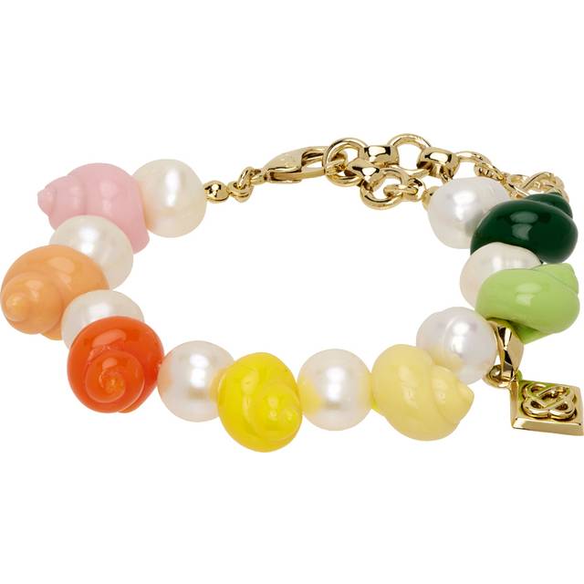 Casablanca Gold & Multicolor Shell & Pearl Bracelet - GOLD/ GRADIENT - UNI
