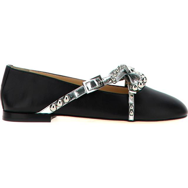 Mach & Mach-Crystal Studs Flat Shoes Nero-Donna - Black - 39IT