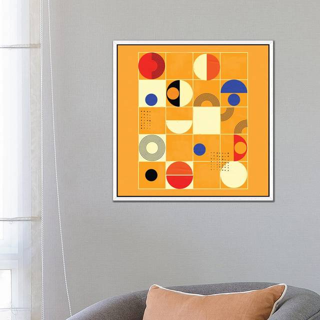 Mid Century Abstract III by Show Me Mars - Gallery-Wrapped Canvas Giclée on Canvas - White Framed (66.04cm H x 66.04cm W x 3.81cm D)