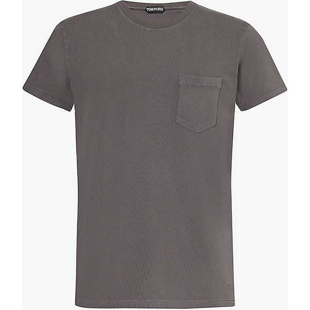 Tom Ford, T-Shirts, male, Black, M, Cold Dye Cotton Crew Neck