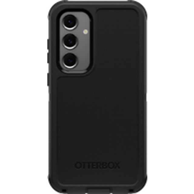 OtterBox Defender skal för Samsung Galaxy S24 FE, extra stöttåligt, fallsäkert, skyddande skal, testad till militärstandard x7, Svart
