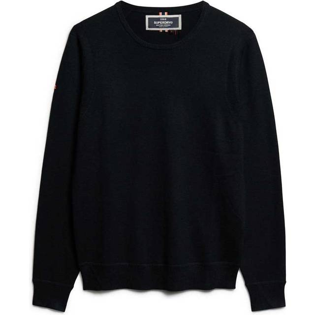 Superdry for man. M6110617A Black merino wool jumper (XL), Casual