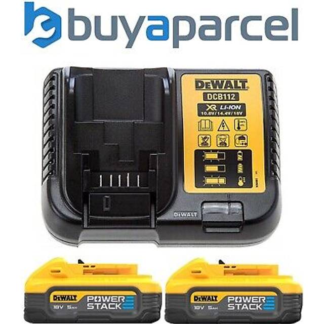 DCBP518H2-XJ 18v 5.0ah Compact Powerstack Battery Packs + DCB112 Charger - Dewalt