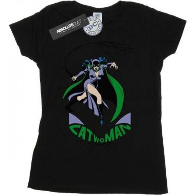 Catwoman Whip Cotton T-Shirt - Black - L