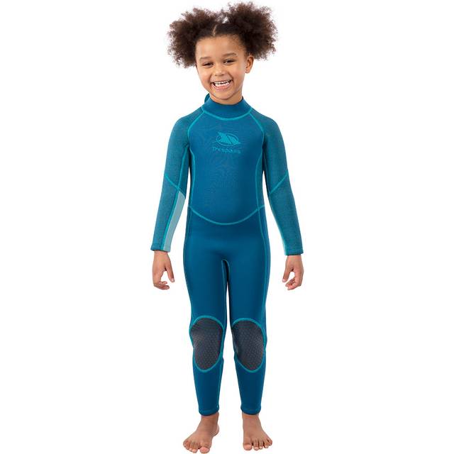 Trespass Lillian 3mm Kids Full Wetsuit - Light-Blue - 7-8