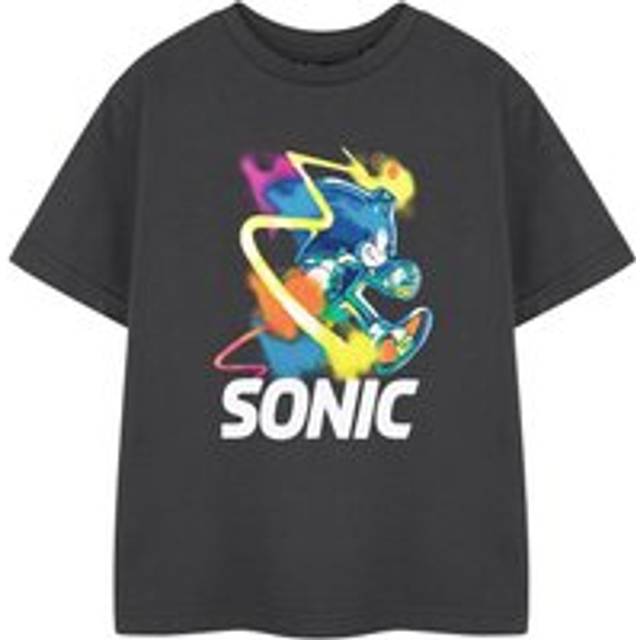 (5-6 Years) Sonic the Hedgehog Short Sleeved T-Shirt (Boys Grey)