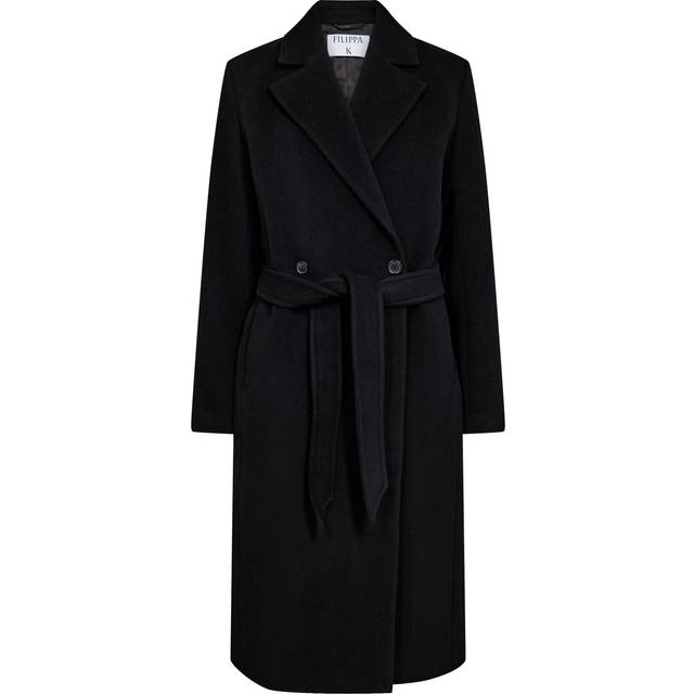 FILIPPA K Soft Wool Belted Coat |Svart |40