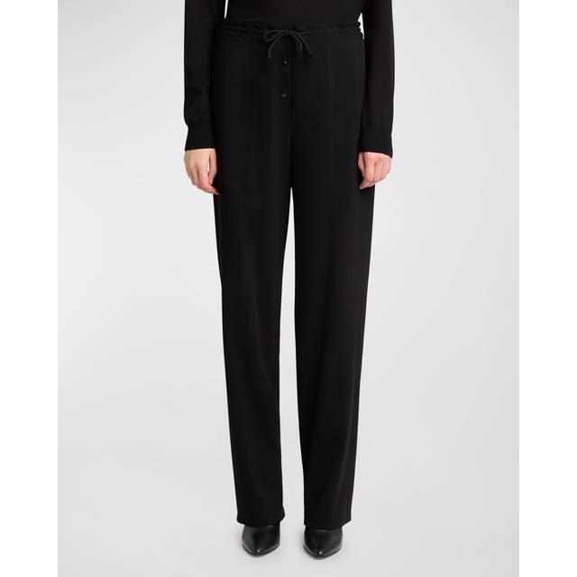 Bonnette Wool Crepe Pants - BLACK - 14
