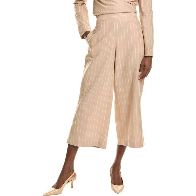 Bcbgmaxazria Wide Leg Linen-Blend Crop Pant