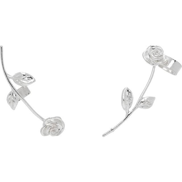 Magda Butrym Silver Rose Cuff Earrings - Silver - UNI