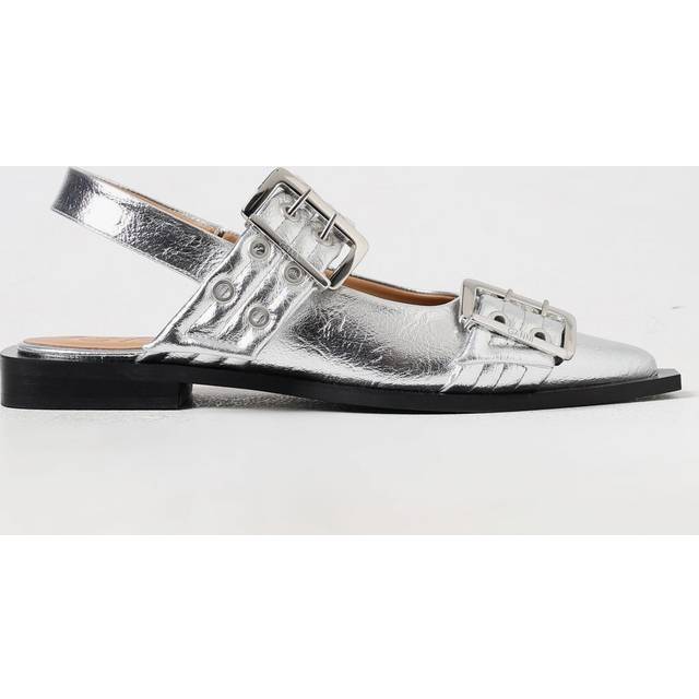 Ballet Flats GANNI Woman color Silver - 37