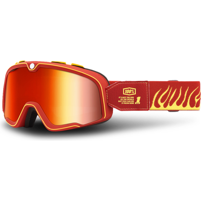 100% Barstow MX Goggles Lens Death Spray - Mirror Red Red