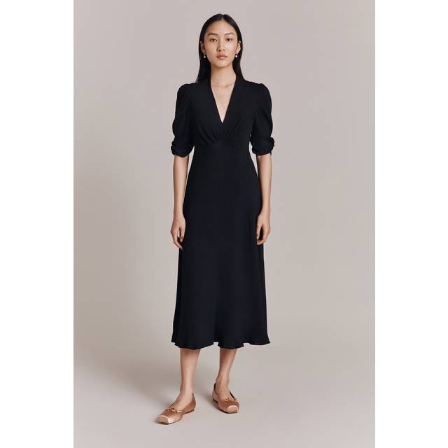Ghost Madison Satin Dress, Black