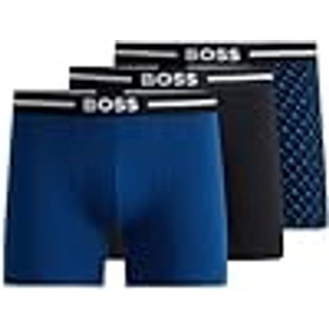 Hugo Boss Men's 3-Pack Bold Boxer Briefs, Blue/Navy - Size: 37/36/32