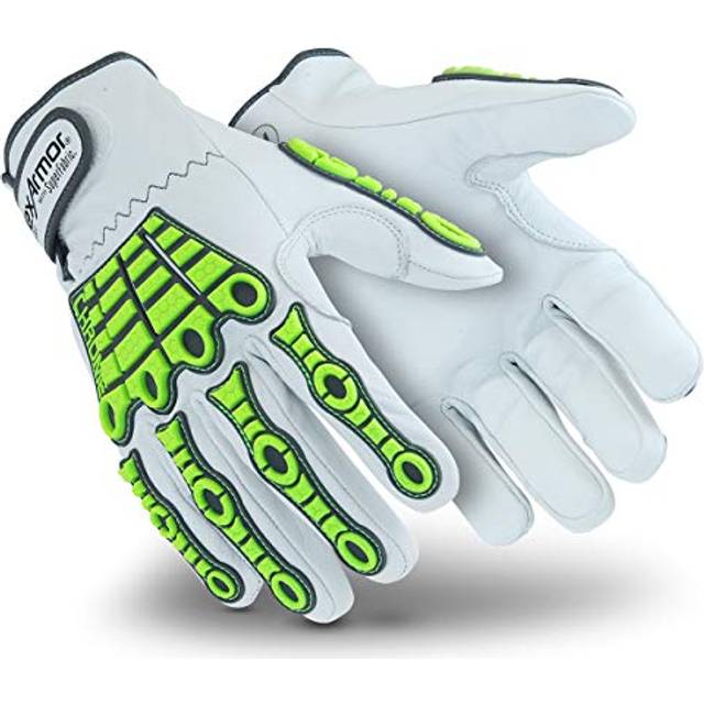 HexArmor Cut-Resistant Impact Protection Leather Work Gloves | Chrome Series? 4080 | Medium
