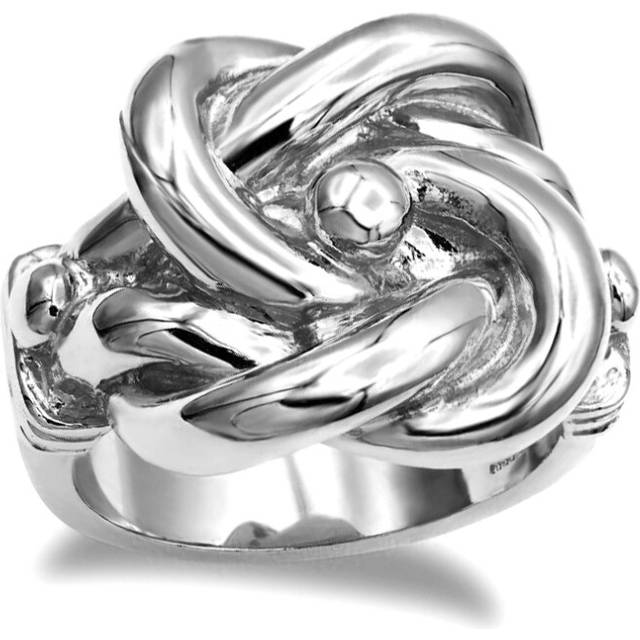 (S) Jewelco London 925 Silver Knot Ring - ARN162