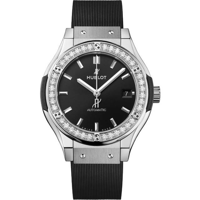 Hublot Titanium and Diamond Classic Fusion Watch - Black - 38mm