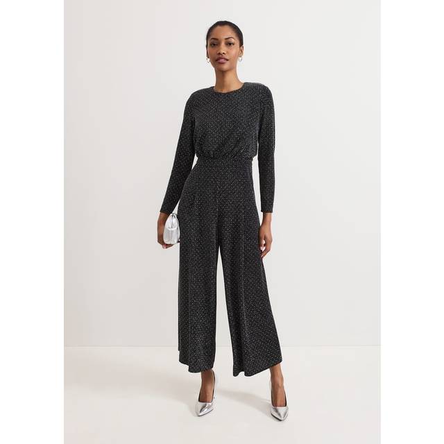 Phase Eight Sasha Sparkle Jumpsuit, Black
