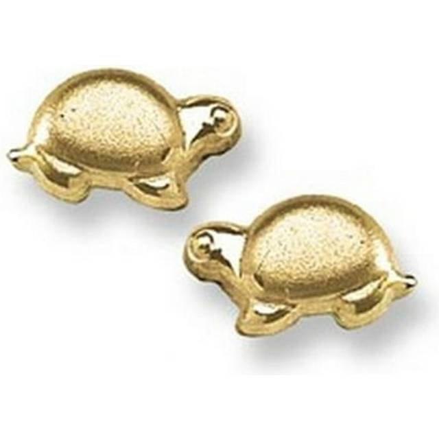 Baby Turtle Stud Baby Earrings in 14K Yellow Gold