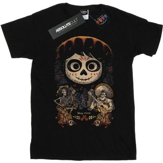 Coco Miguel Face Poster Cotton T-Shirt - Black - 7-8 Years