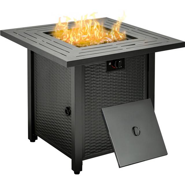 Gas Fire Pit Table - Outsunny - Black - 62 x 71 x 71cm