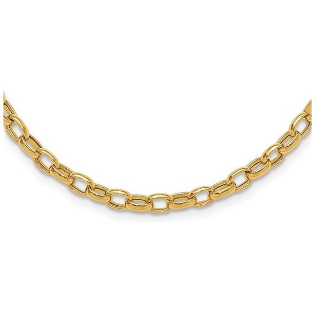 14K Yellow Gold 18 in. 4.5 mm Polished Fancy Link Necklace