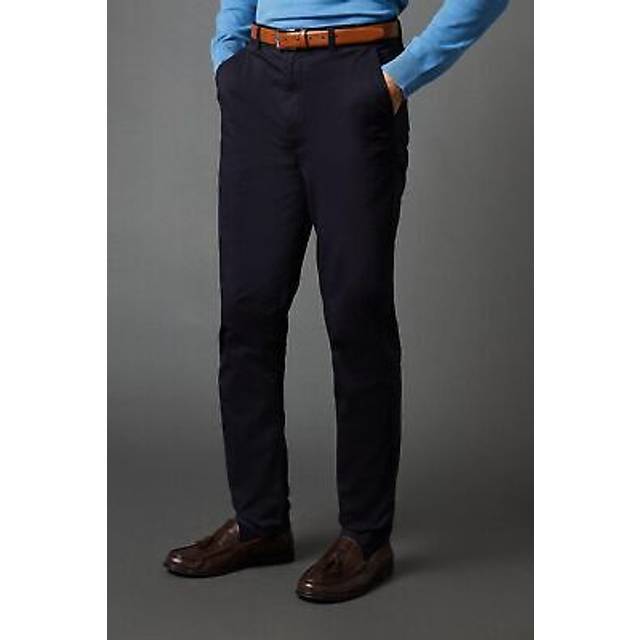 Burton mens slim fit chino trousers navy cotton blend all seasons