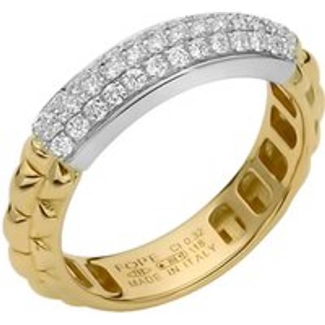 Fope Eka 18ct Yellow Gold 0.32ct Diamond Ring - L