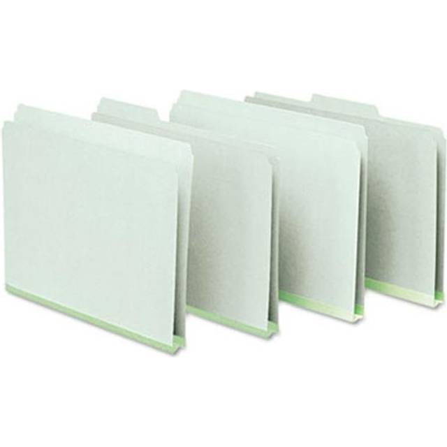 Pressboard Expanding File Folders, .33 Cut Top Tab, Letter, Green, 25-Box