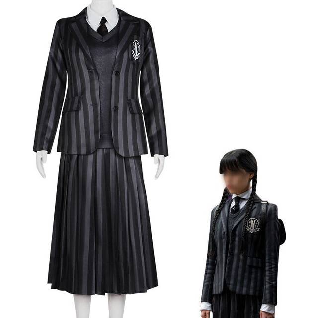 (XL) NEW'C Wednesday Addams Cosplay School Uniform Costume