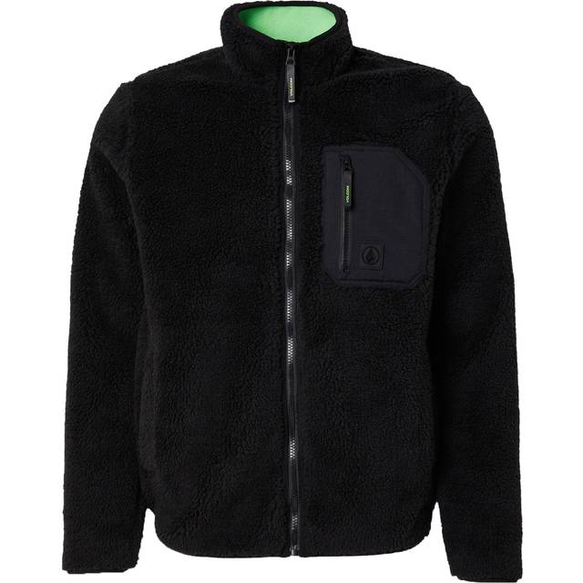 Volcom Muzzer Fuzzar Zip Up Sherpa Fleece - Black -  M