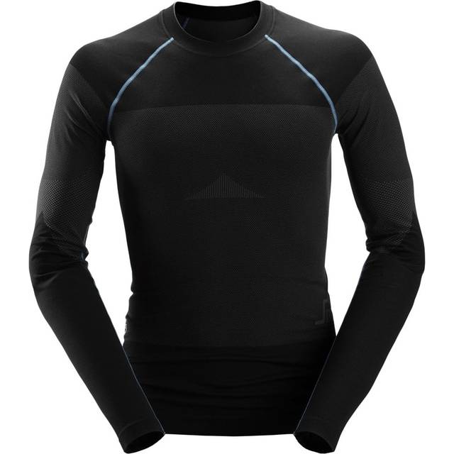 Snickers LiteWork Seamless 37.5 Long sleeve shirt Black/Grey Size: XL