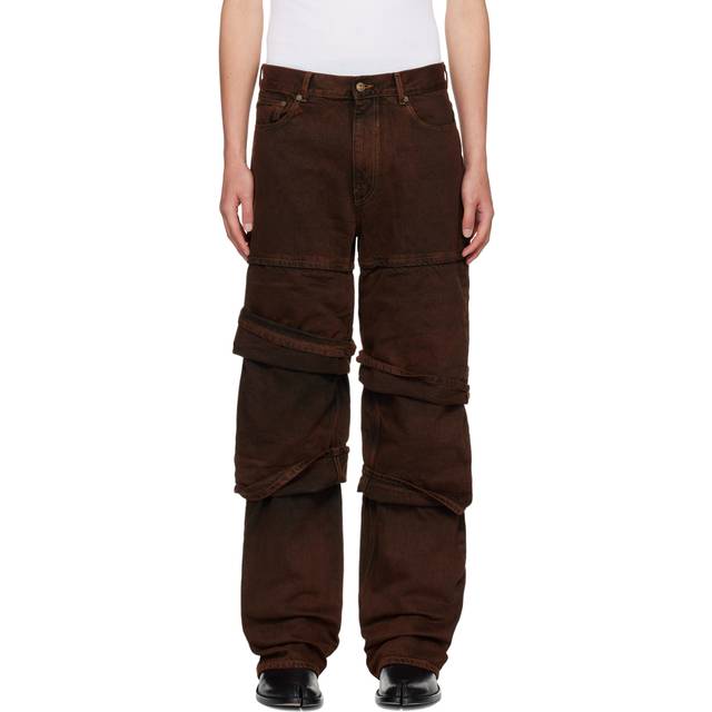 Y/Project Brown Multi Cuff Jeans - BROWN - WAIST US 29