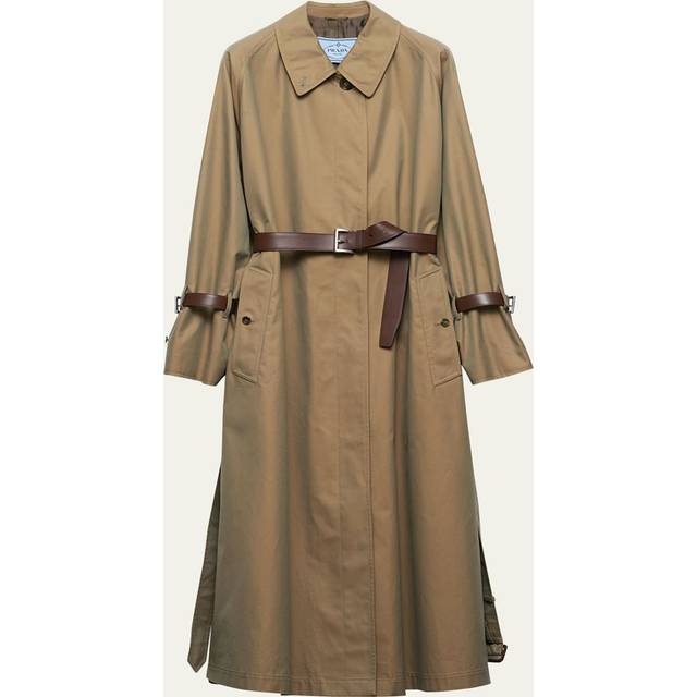 Single-Breasted Cotton Twill Trench Coat - OLIVA - 42 IT (6 US)