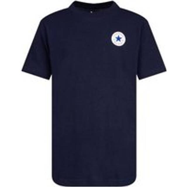 Converse unisex for kids. 9C9506 Printed CTP T-shirt navy (M), Casual, Cotton, Short sleeve, children's fashion
