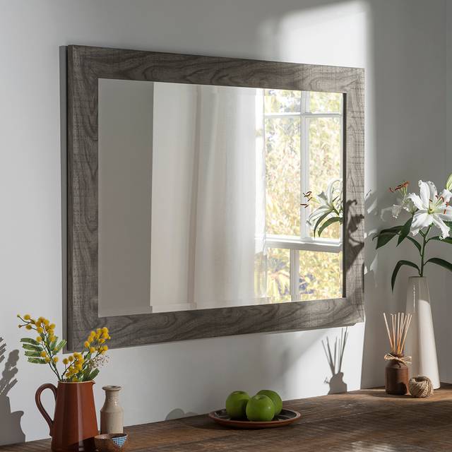 Yearn Mirrors Yearn Grey Simple Framed Mirror 63.5 X 88.9Cms, Grey