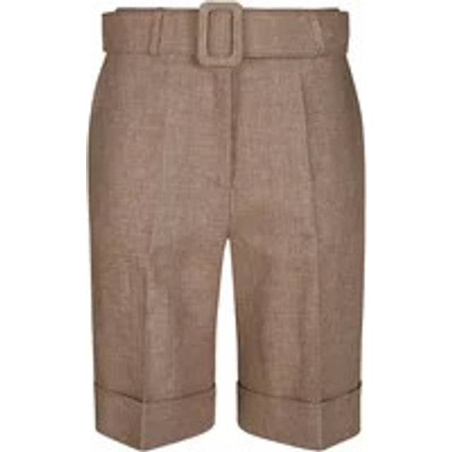 Linen Bermuda Shorts with Belt