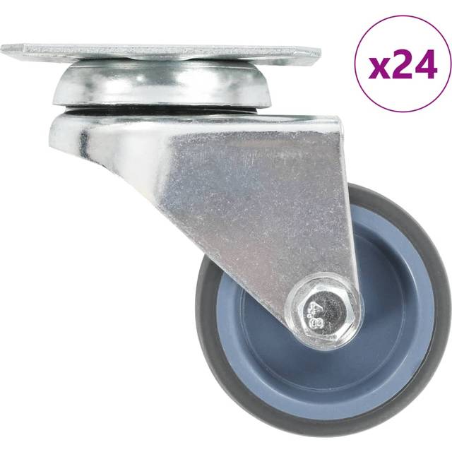 vidaXL 24 pcs Twin-wheel Swivel Casters 50 mm