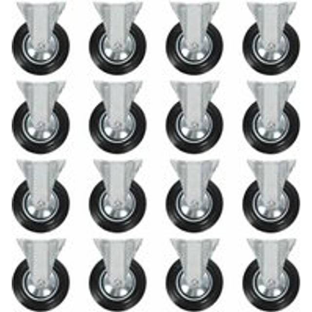 (16 pcs) vidaXL Fixed Casters Trolley Moving Wheels Furniture Caster Trolley Caster
